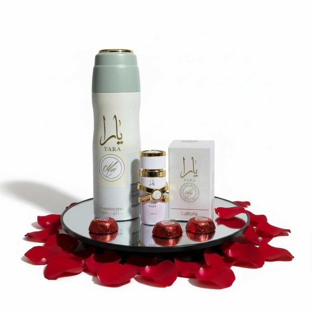 Yara Moi by Lattafa Mother’s Day Set: Perfumed Spray, Body Mist & Mini NEW